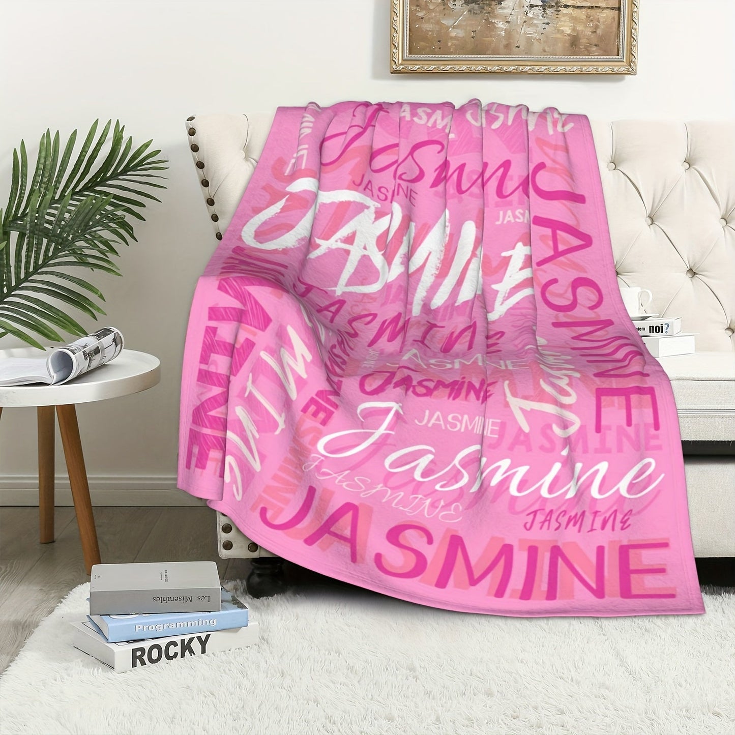 Stay Cozy with Your Own Name on This Soft and Warm Fleece Blanket - Ideal Holiday Gift for Loved Ones, Perfect for Naptime, Camping, and Travel