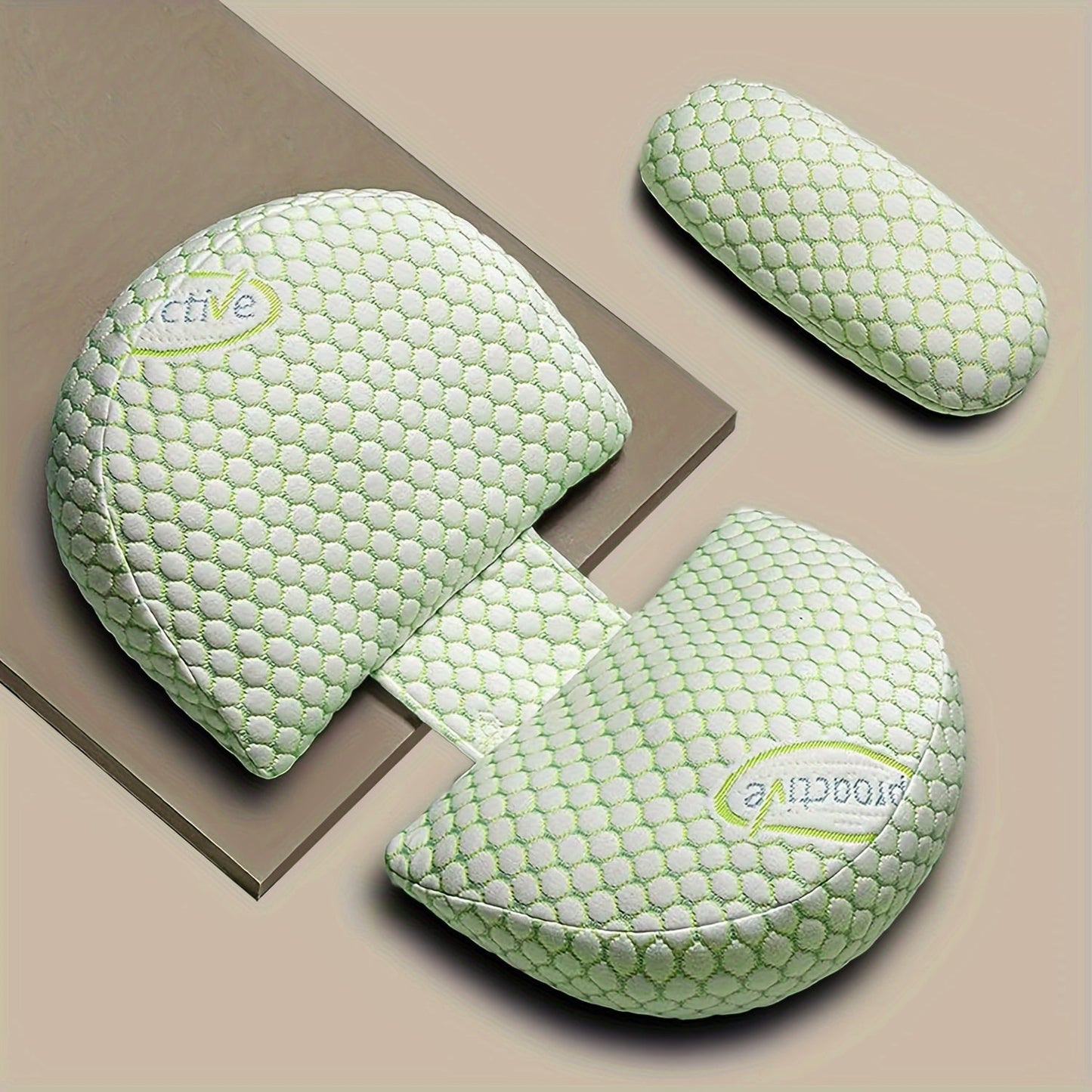 Set of 2 Soft U-Shaped Maternity Pillows with Adjustable & Removable Covers for Belly and Back Support, Perfect for Side Sleepers