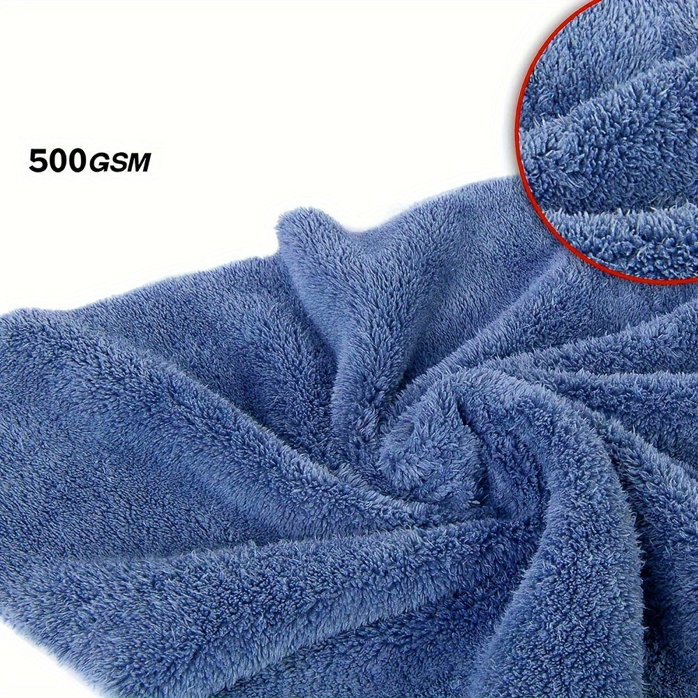 10 professional microfiber towels - 60x30cm, soft, highly absorbent for car washing and automatic drying.