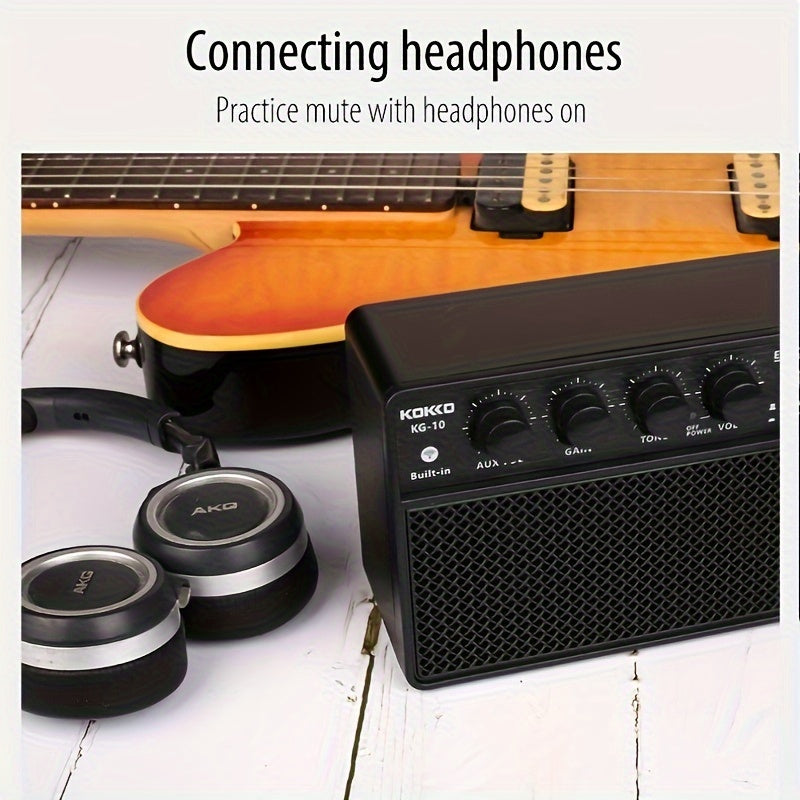 Portable KG-10 Electronic Guitar Amplifier with USB-C rechargeable battery (2000mAh).