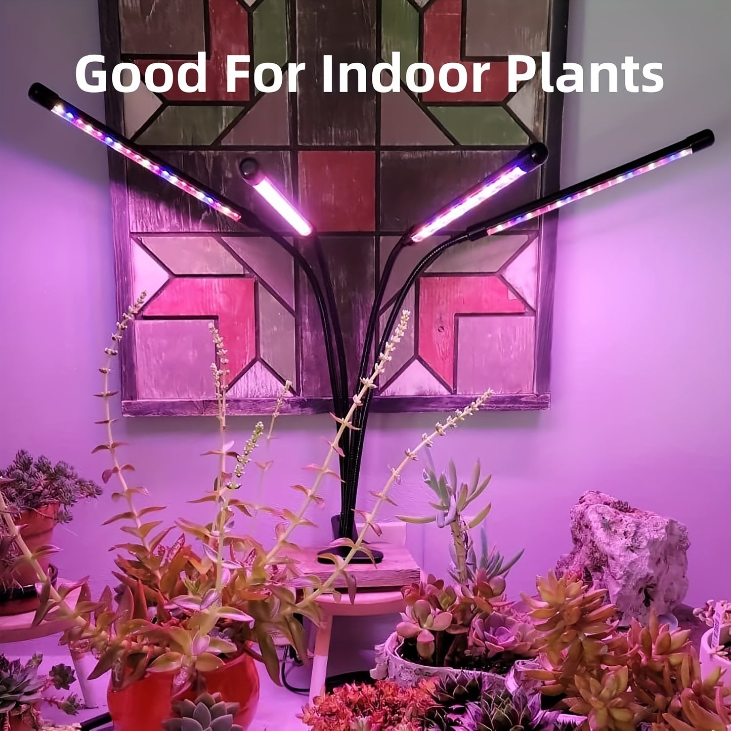 Dimmable LED grow light for indoor plants, with push button control, color changing, suitable for greenhouse and grow box.