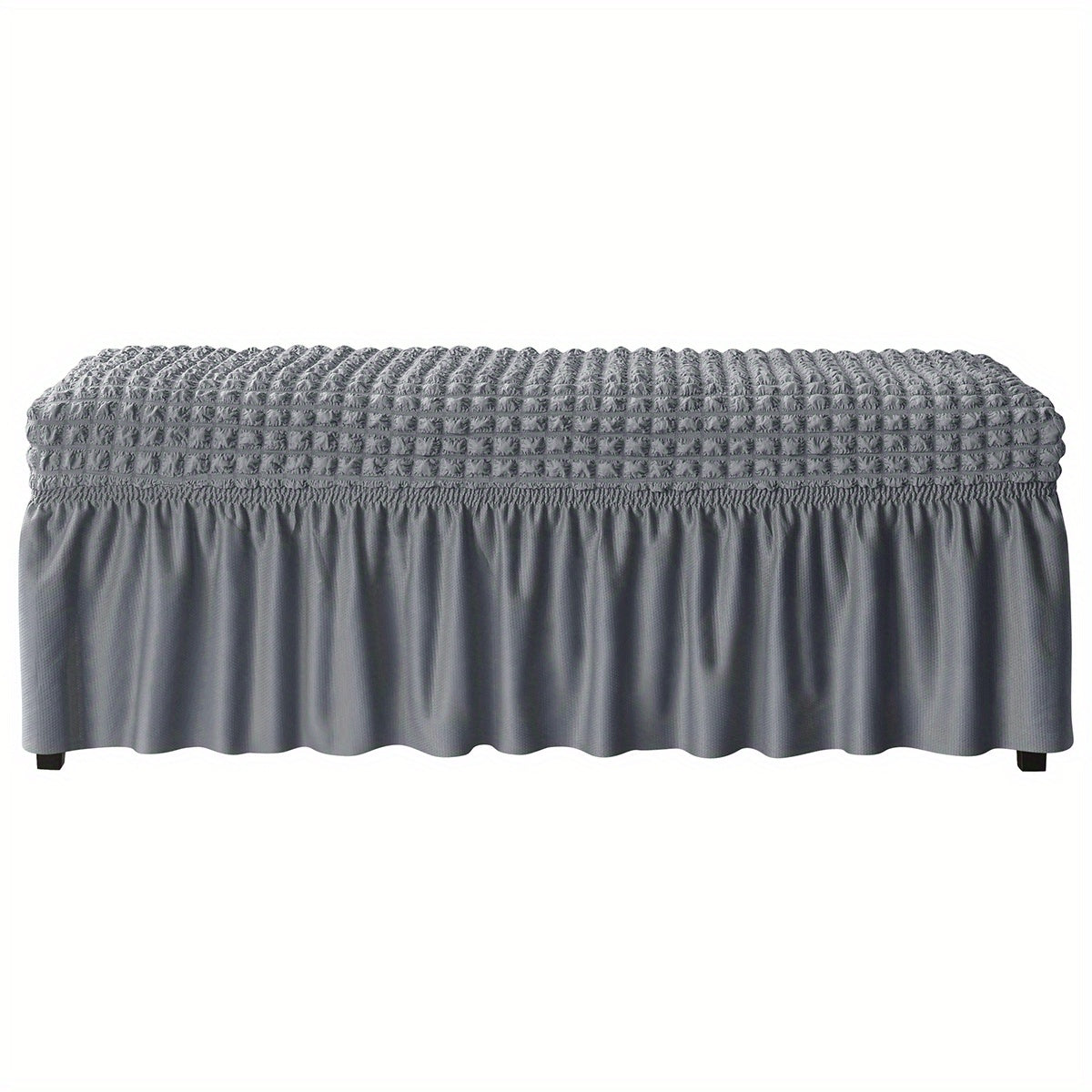 Protect your furniture in style with our durable seersucker bench cover, the perfect home decor accessory for any bedroom, office, or living room.