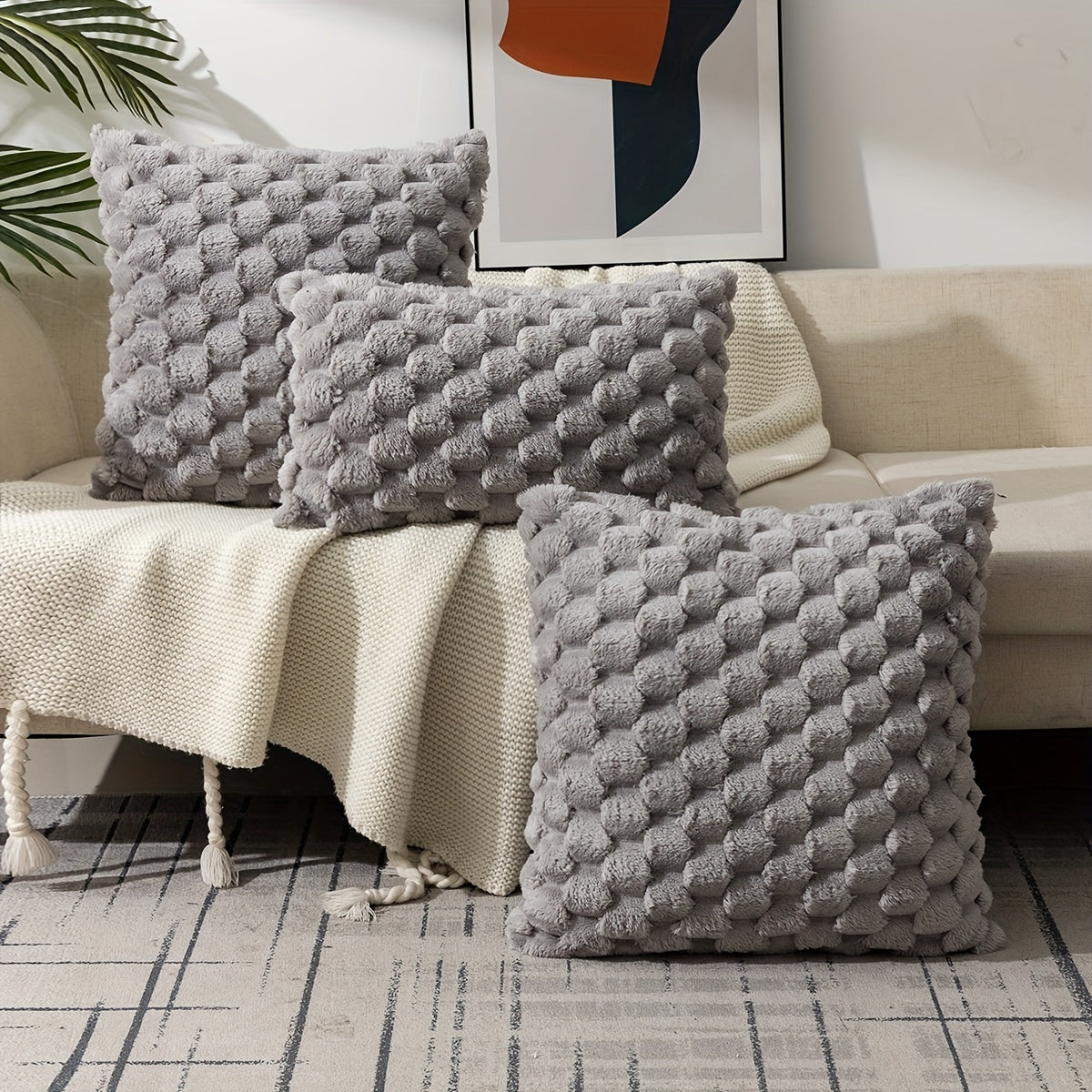 1pc Square Cushion Cover with zipper closure and single-sided print. Perfect for home, room, living, or bedroom decor (pillow core not included).