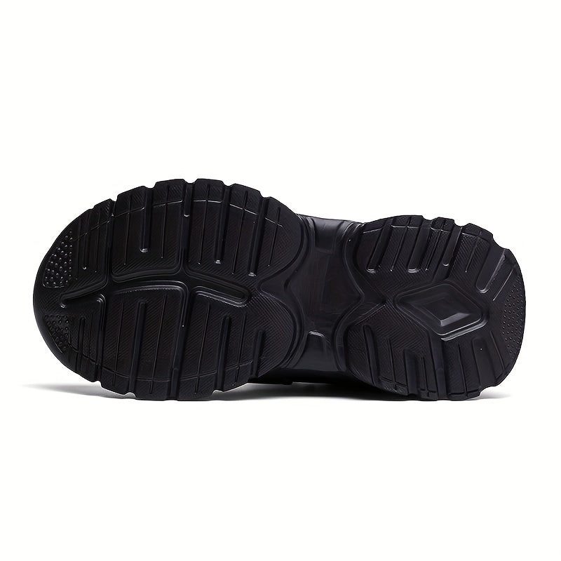 Black boys' footwear with water-resistant, hook-and-loop strap, and soft EVA sole - versatile for running.