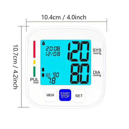 ALPHAMED Upper Arm BP Monitor with Large Display, Adjustable Cuff, 180 Memory Storage, Battery Operated - Ideal for Home Health Monitoring, Adults.