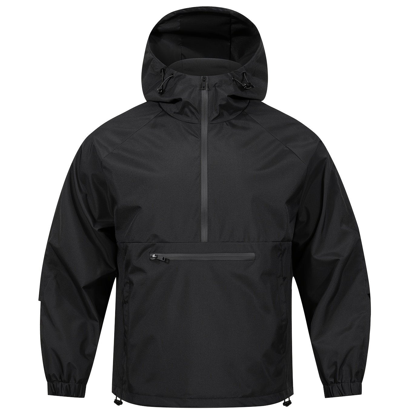 Men's casual jacket with loose fit, half zip pocket, and versatile style for outdoor comfort.