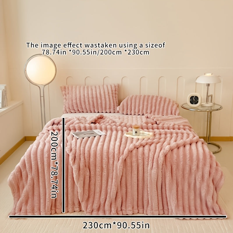 Luxurious Double-sided Blanket with Warmth and Comfort - Perfect for Napping, Office, Camping, and Sofa - Easy to Clean in the Washing Machine - Pillowcase and Pillow Not Provided