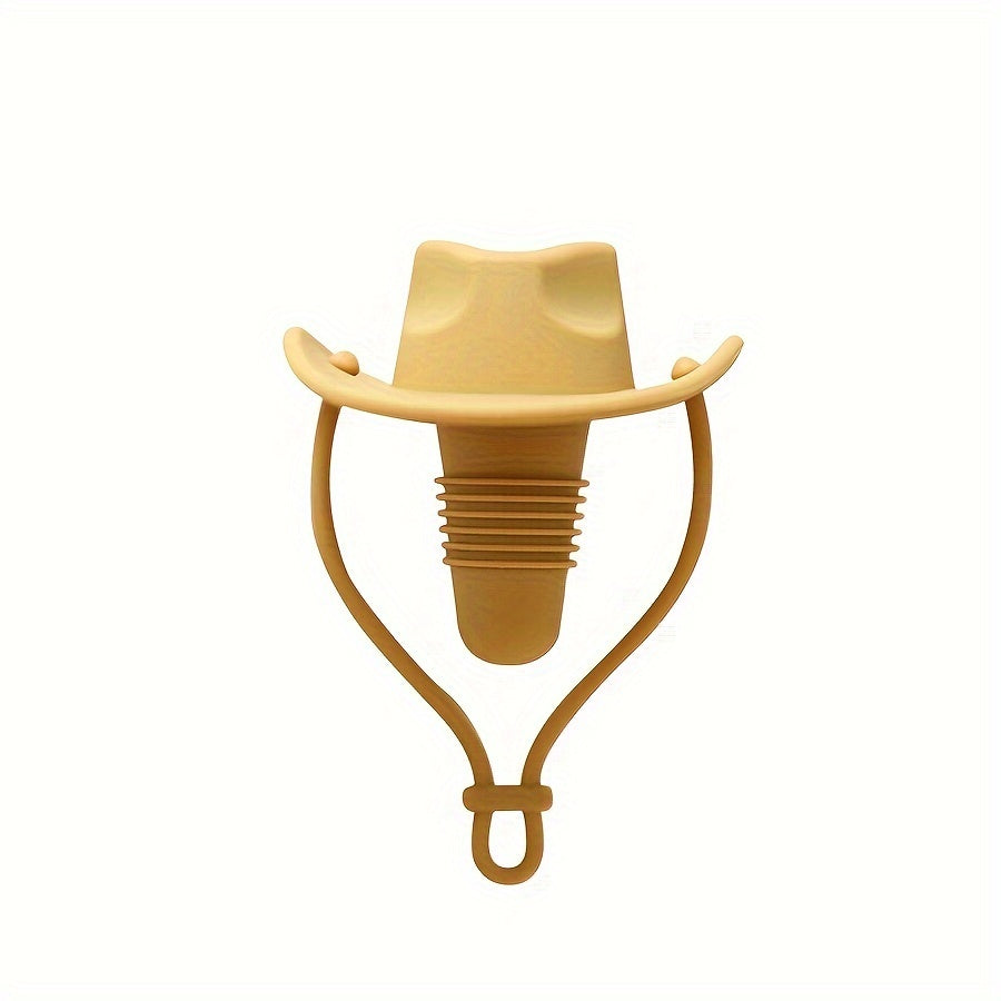 Silicone cowboy hat bottle sealer for festive spirits, perfect for holidays and celebrations.