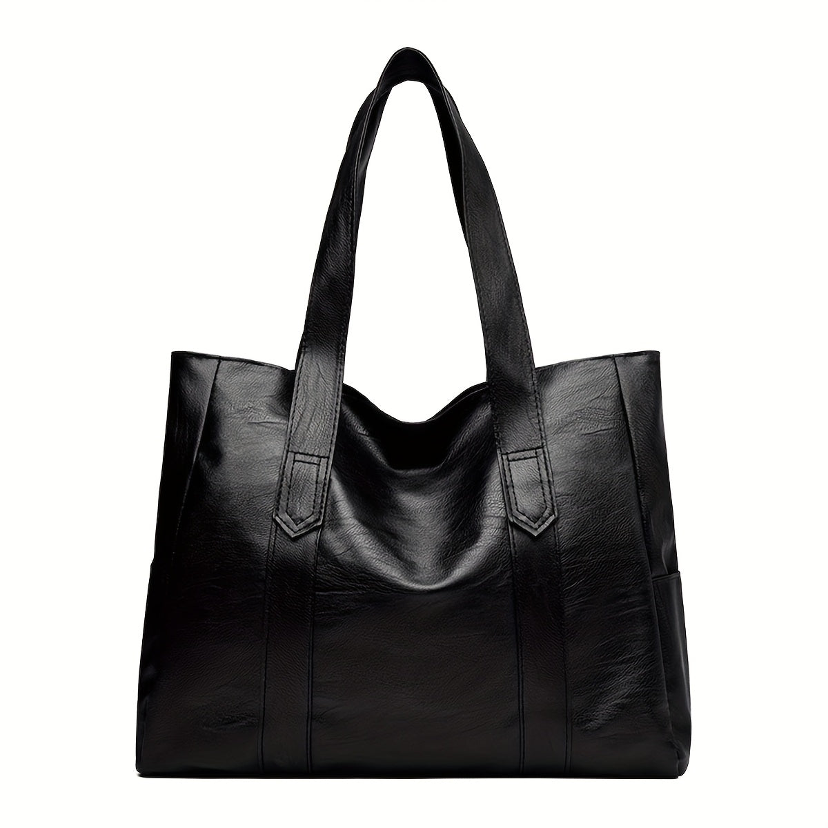 Stylish tote bag with safety zipper closure - perfect gift for women. Available in light brown, gray, or black. Spacious and versatile, perfect for daily use.