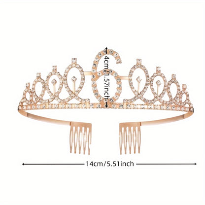 2pcs Birthday Supplies: Sash Crown & Fabulous Sash, Girls Tiara, Photo Props, Graduation Supplies & Gifts, Small Creative Gifts, Holiday Accessories.