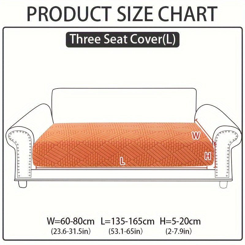 Modern polar fleece jacquard sofa slipcover with elastic band for a fitted look. Machine washable and pet-friendly. Fits sectional, armchair, loveseat, 3-seater, and 4-seater sofas. Includes armrest covers. Great Christmas gift idea.