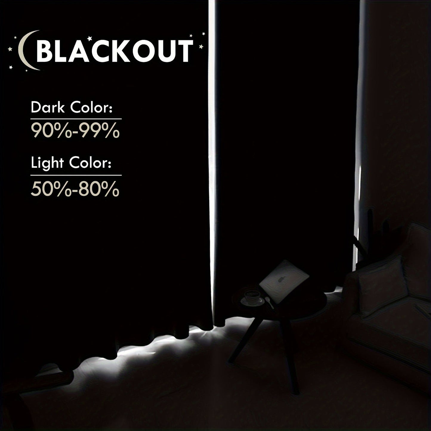 Blackout Curtains with Rod Pocket for Bedroom, Blocks UV Light and Darkens Rooms, Ideal for Living Room, Office, and Home Decor