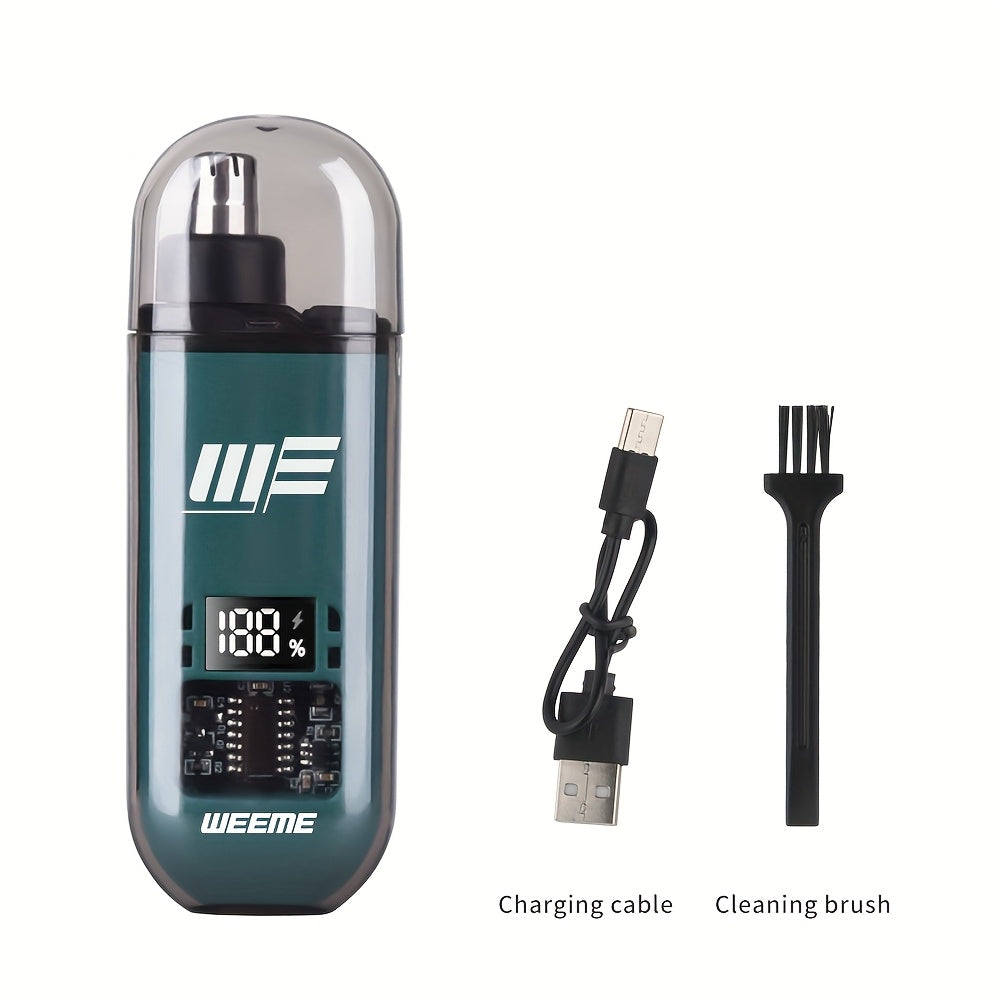 Weeme offers an exquisite USB rechargeable men's ear and nose trimmer in orange, green, or black with an LCD display for precise trimming. Perfect for Valentine's Day, Spring Festival, and