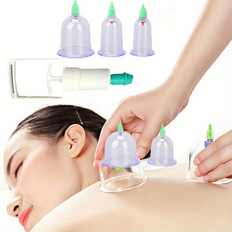 All-in-one Vacuum Cupping Relax Set for Full-Body Massage & Beauty Care with Reusable Suction Cups - Suitable for All Skin Types, Personal Wellness Kit.