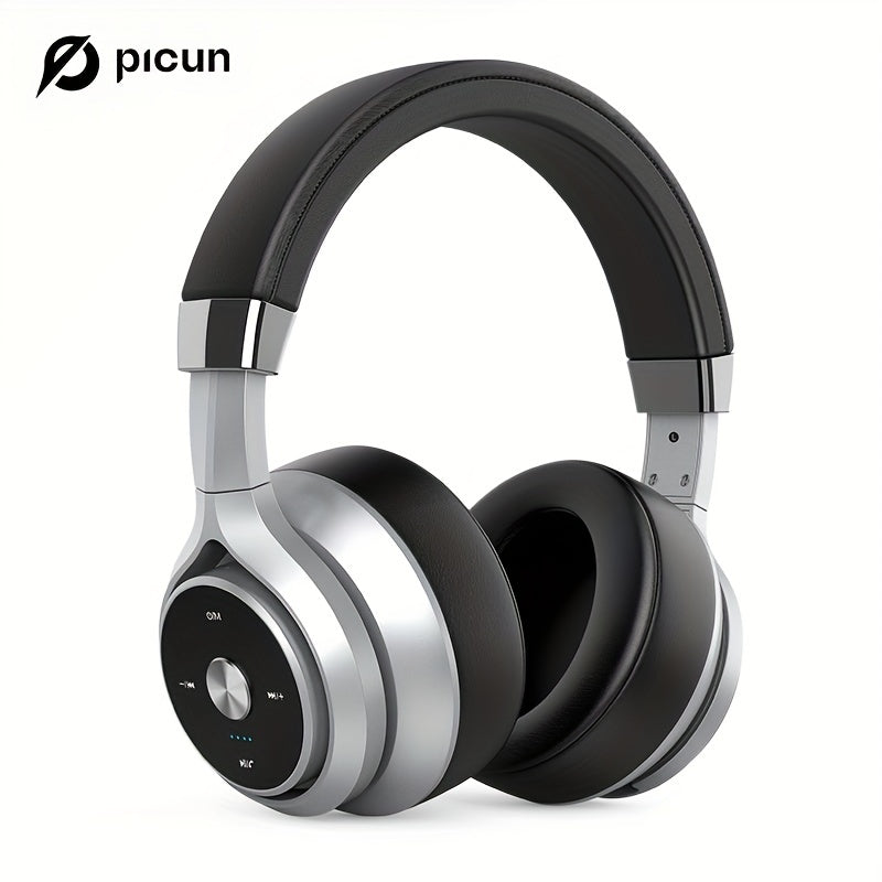 Wireless headphones with EQ Music Modes, microphone, and 30-hour playtime. HiFi stereo, foldable, lightweight design with deep bass for phone and PC use.