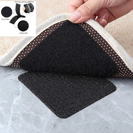 Ensure your carpets stay in place with 4 sets of Carpet Grippers, Hardwood Floor Anti-Slip Mat Grippers, Anti-Slip Tape for Carpets, Anti-Curling Carpet Tape, Car Floor Mat Fasteners, and Strong Self-Adhesive Hook and Loop Tape for a secure hold. Use