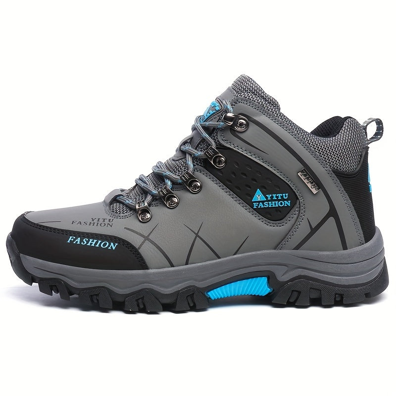 Men's Lace-up Boots, High Top Sneakers, Outdoor Hiking Shoes