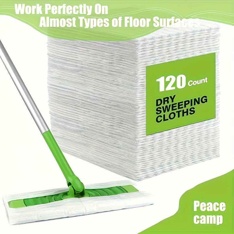 Pack of 30 Polyester Non-Woven Disposable Mop Pads, Electrostatic Dry Sweep Cloths for Effective Dust Removal; Perfect for Cleaning Living Room, Bedroom, Bathroom, Toilet, and Kitchen