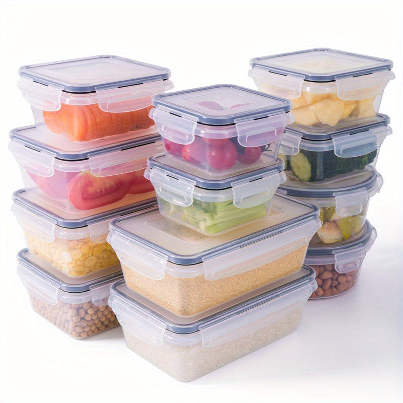 Set of 3 airtight food storage containers complete with lids. These clear containers are moisture-proof and sealed, ensuring the freshness of your cereal, rice, pasta, tea, nuts, and coffee beans. Made of plastic, these containers are perfect for