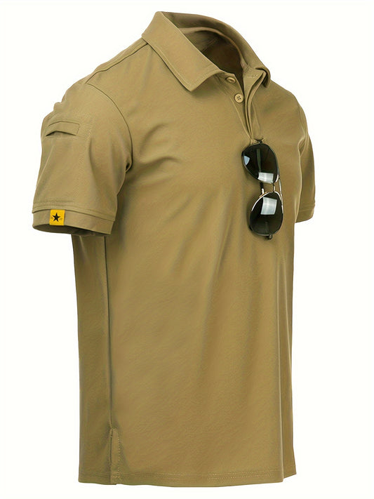 Men's short sleeve tee shirt for fishing, running, and hiking.