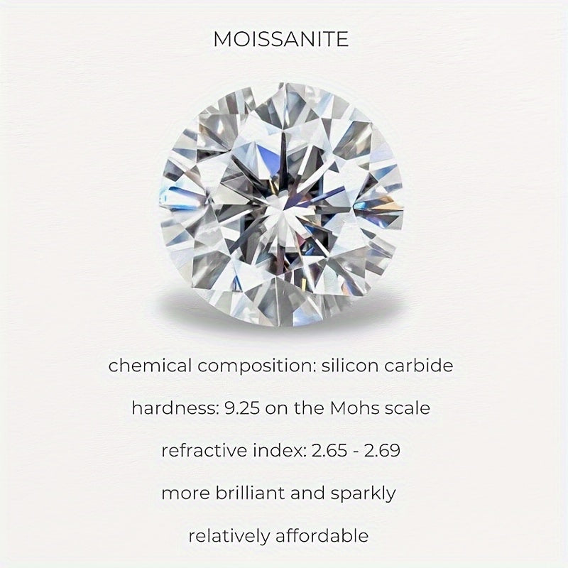 Stunning 0.5Ct Moissanite Crown Ring - Crafted with 925 Sterling Silver and 18K White/Rose Gold Plating, Ideal for an Engagement or Wedding Gift for Her. Comes with Certificate and Sizing Guide for a Perfect Fit.