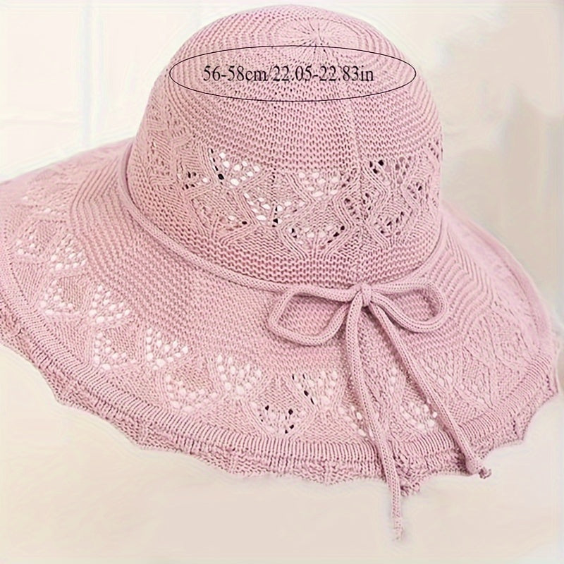 Stylish women's sun hat with breathable foldable wide brim for UPF protection, hand washable for summer travel.