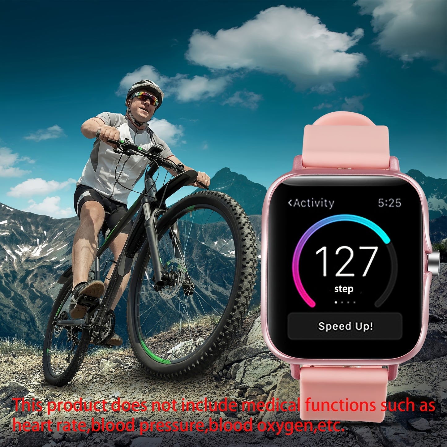 Eytlptoc Smart Watch: 4.34cm OLED Display, Call & Message Function, Pedometer, Fitness Tracker, Wireless Connectivity, USB Rechargeable Battery, Alloy Body, Silicone Strap, iPhone/Android