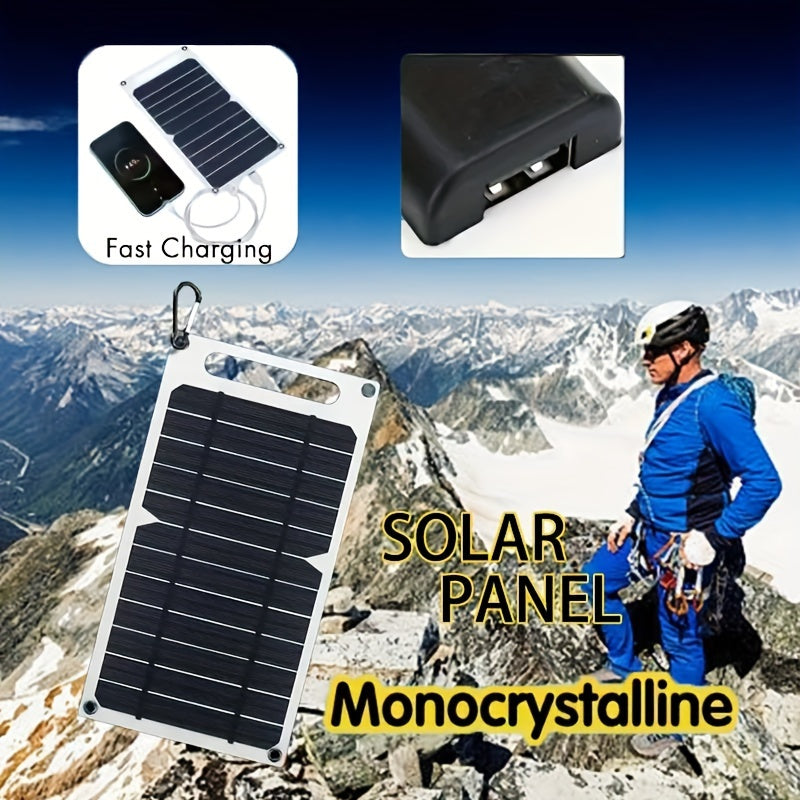 Solar charger panel with magnetic attachment, USB output, and detachable photovoltaic module for stable power supply, suitable for power banks, phones, camping, home, and RV use.