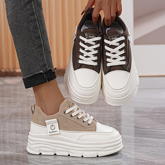 Spring 2025 trendy high-top sneakers for women with added height.