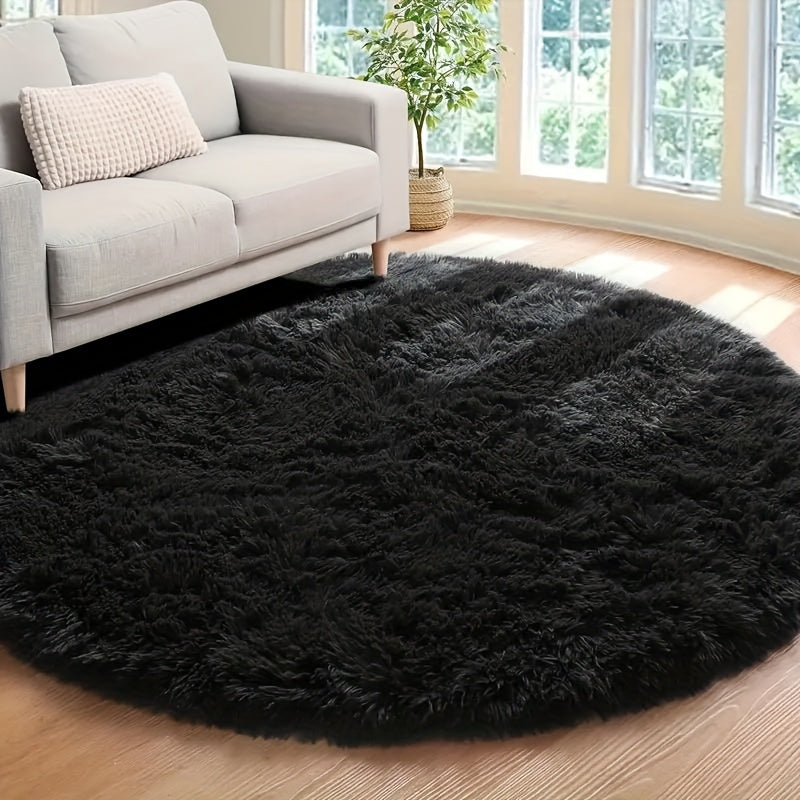 Plush Round Carpet - Luxuriously Soft, Stain-Resistant, and Slip-Resistant for Bedroom, Living Room, and Home Decoration