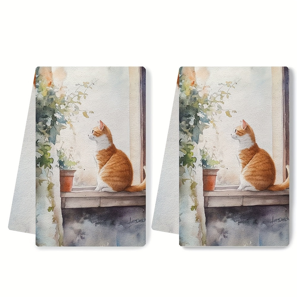 Includes a pair of luxurious ultra-soft kitchen towels designed to create a calming atmosphere in your home. These highly absorbent dish and hand towels are ideal for adding a festive touch to your decor, and are conveniently machine washable. Each towel