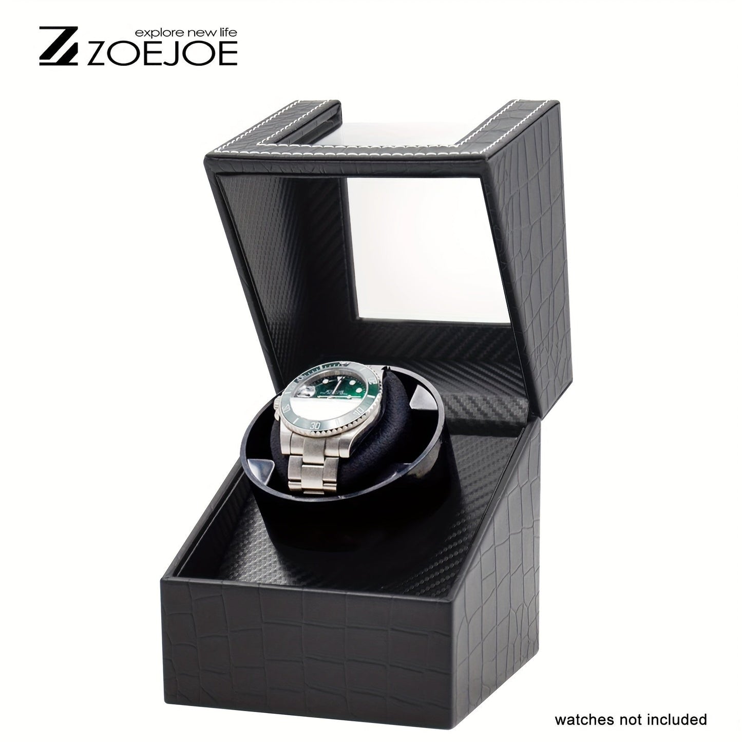 Ideal choice for gifts, this black PU/carbon fiber watch winder box is suitable for both men's and women's automatic watches. The single/double design ensures an organized storage and elegant display of your timepieces.