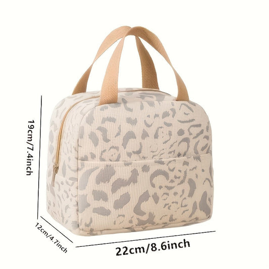 Stylish and Spacious Insulated Lunch Tote with Ink Pattern - Perfect for Work, School, Picnics, and Traveling Outdoors - Made of Sturdy Polyester, Square Shape, Assorted Colors