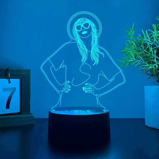 Custom 3D night lights that automatically switch lighting effects, perfect for decoration in desktops, bedrooms, and rooms. Ideal for gifting during holidays or parties.