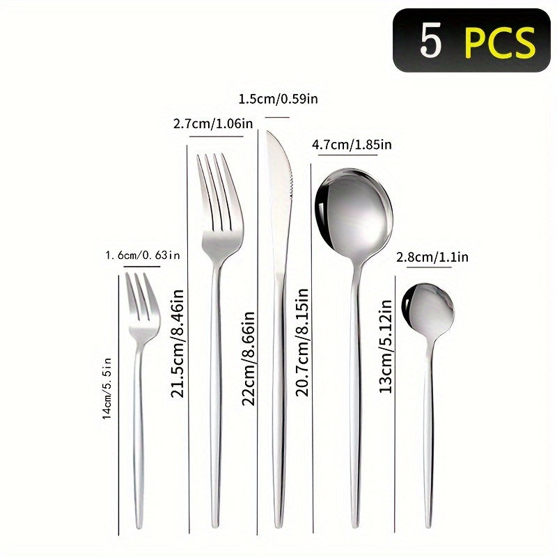 30-piece stainless steel cutlery set in a gift box, perfect for home, restaurant, or hotel use, ideal for weddings.