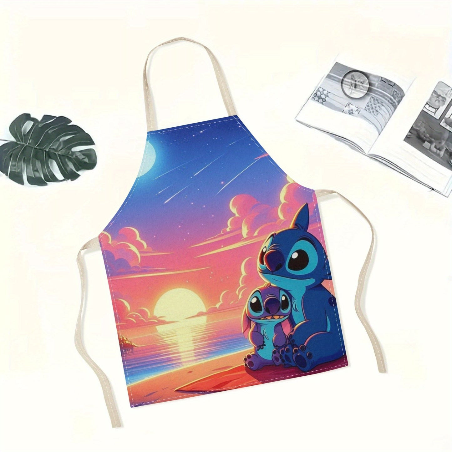 Disney has partnered with a stylish waterproof apron adorned with adorable cartoon designs of Mickey, Minnie, Winnie The Pooh, Stitch, and more. This apron is not only beautiful and fashionable but also boasts a simple and elegant style, making it