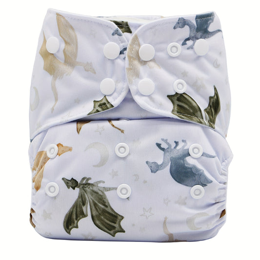 Reusable cloth diapers that are waterproof and adjustable, suitable for infants to toddlers weighing between 3-15kg - Asenappy.