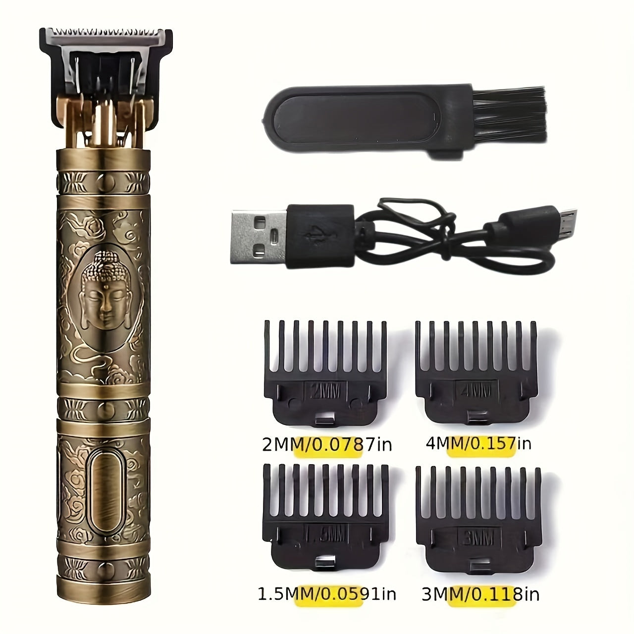 Vintage T9 Hair Clipper: Upgraded, Dual-Use Electric Trimmer & Shaver, Rechargeable Lithium Battery, USB Compatible