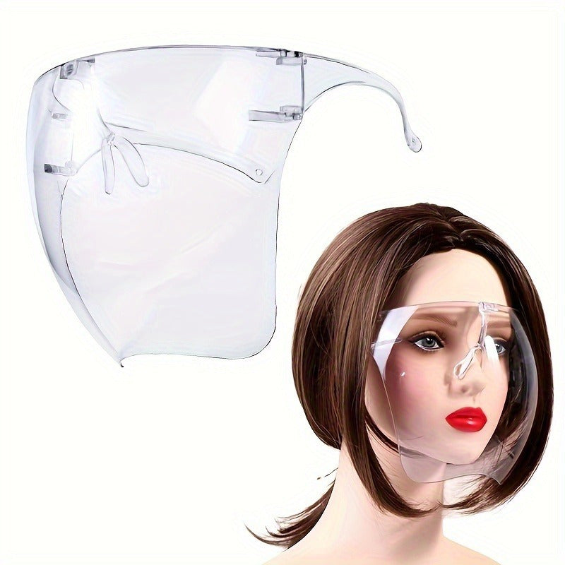 Acrylic mask for kitchen cooking with dust and fog resistance, clear view, and lightweight design. Non-toxic and odorless.