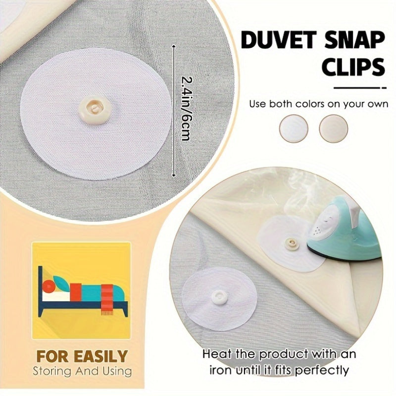 Duvet Clips - Securely hold your sheets in place with this set of 16 white polypropylene clips. Easy to install and iron, with a strong grip for added comfort. Spot-clean safe and no need to adjust once in place.