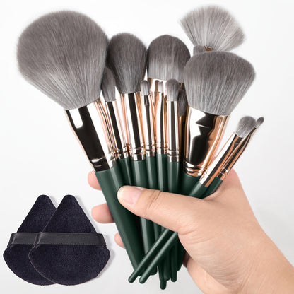 Quality makeup brush set with soft synthetic bristles for flawless application. Includes variety of brushes for blush, foundation, eye shadow, and more. Perfect for all skill levels, great