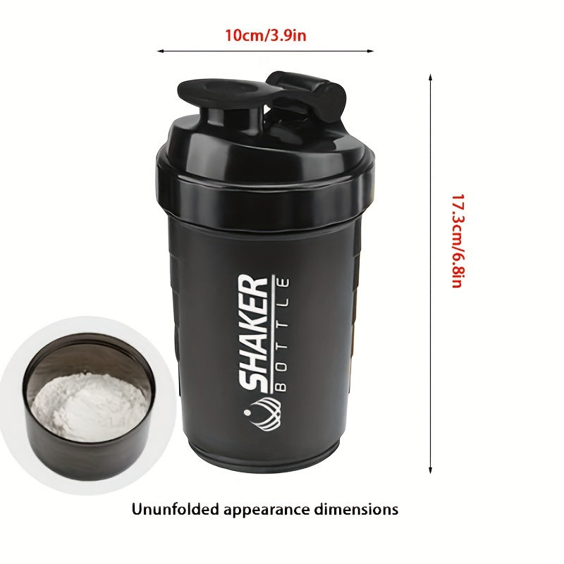 Portable protein shaker made from durable PP material for gym and outdoor fitness enthusiasts