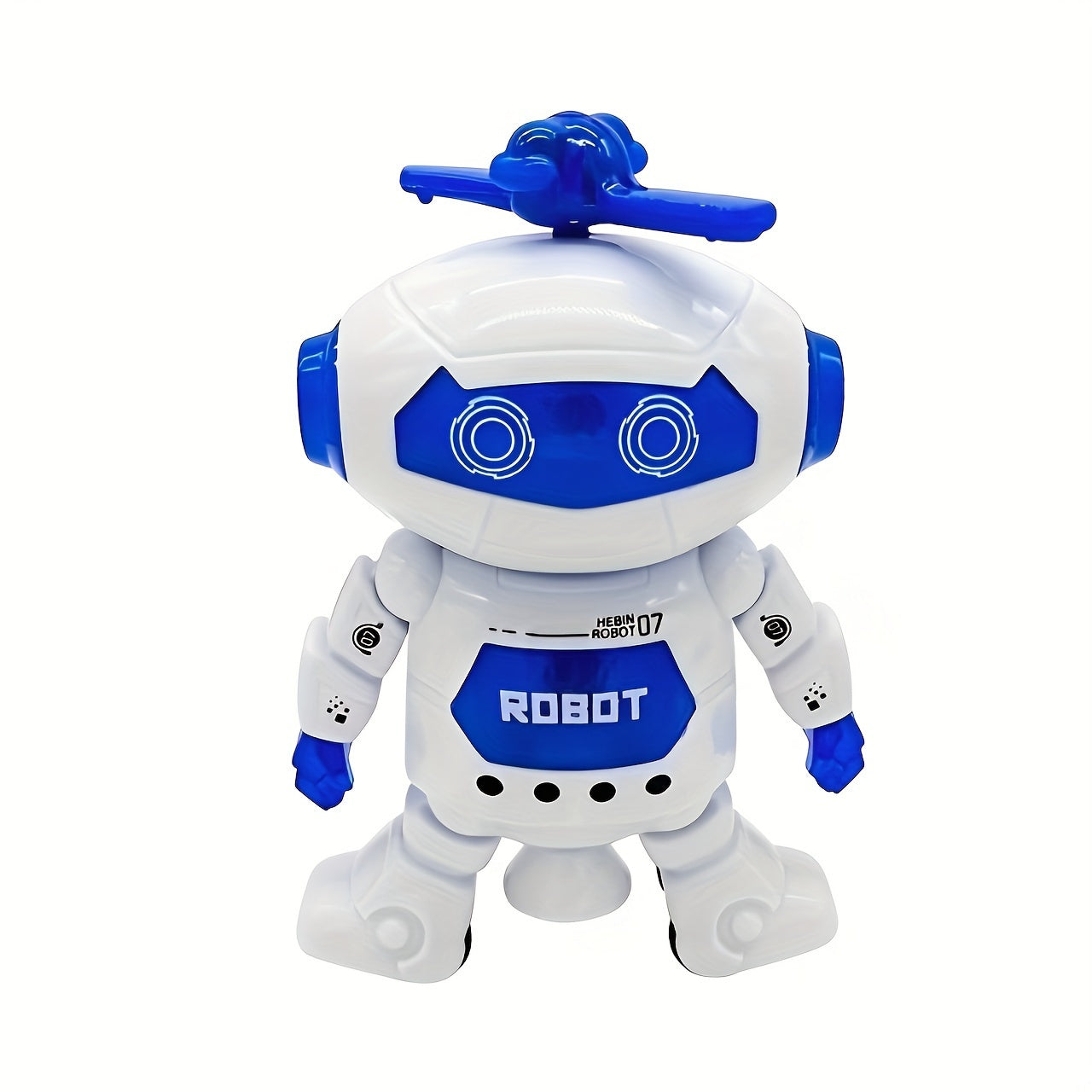 Dancing Robot Toy for Kids, 1 Piece, Features LED Lights and Music, 360-Degree Rotating Action, Perfect Gift for Boys and Girls, Made of Durable Plastic