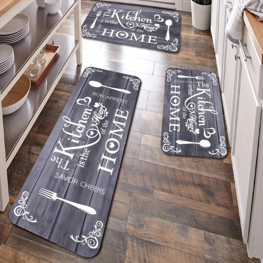 Farmhouse Kitchen Anti-fatigue Floor Mat - 1 piece, Multi-purpose Household Rug for Kitchen, Bathroom, Living Room, and Office - Washable, Anti-oil, and Comfortable for Sink, Bedroom, Laundry, and Home Decor.