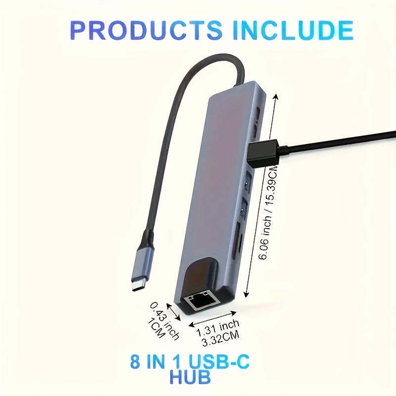 USB-C adapter with multiple functions for MacBook and Windows laptops