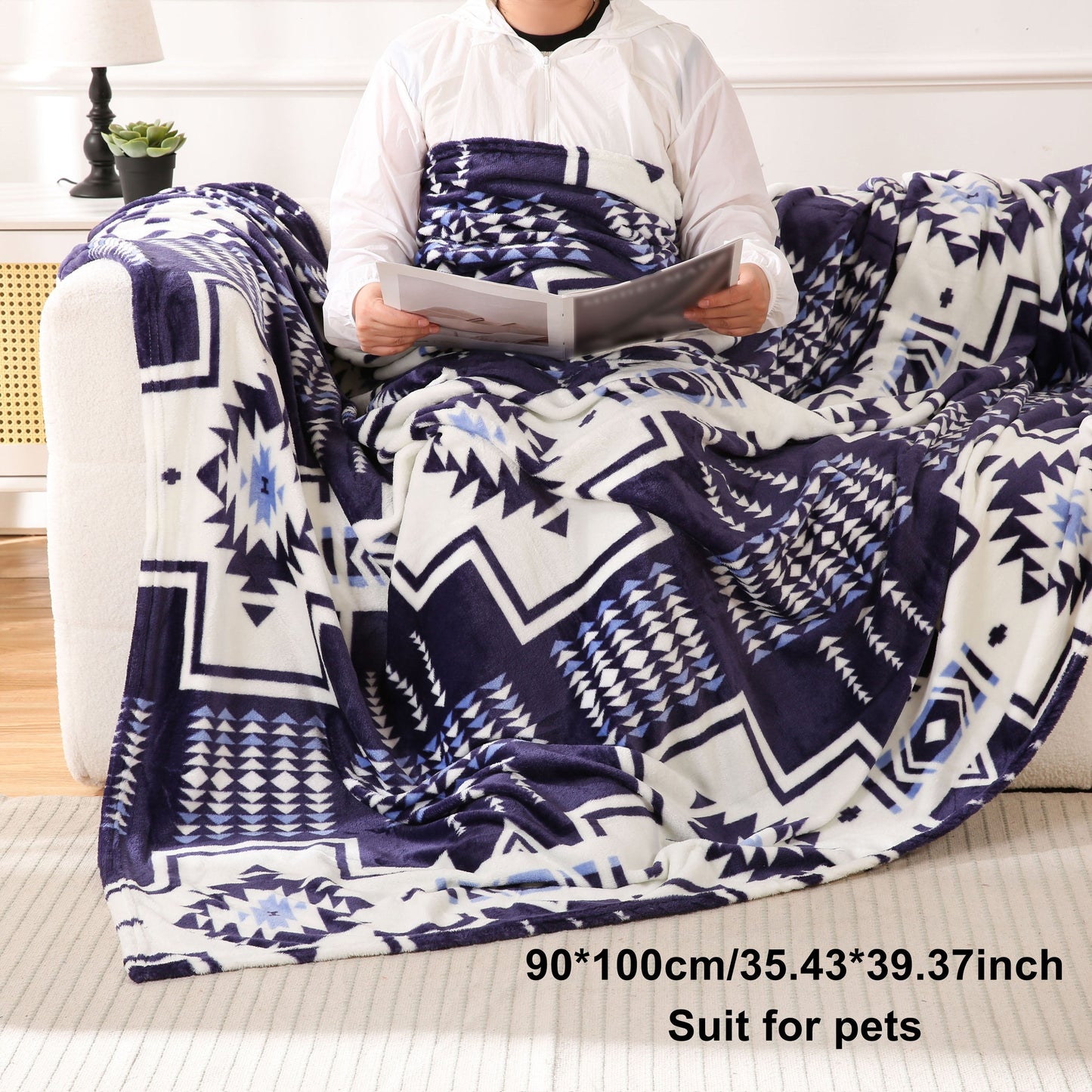 One piece of modern Flannel Throw Blanket, with a weight of 200GSM, can be easily washed in the machine, suitable for all seasons and versatile as a polyester bedding. Skillfully woven, this blanket features vibrant prints perfect for use in the office