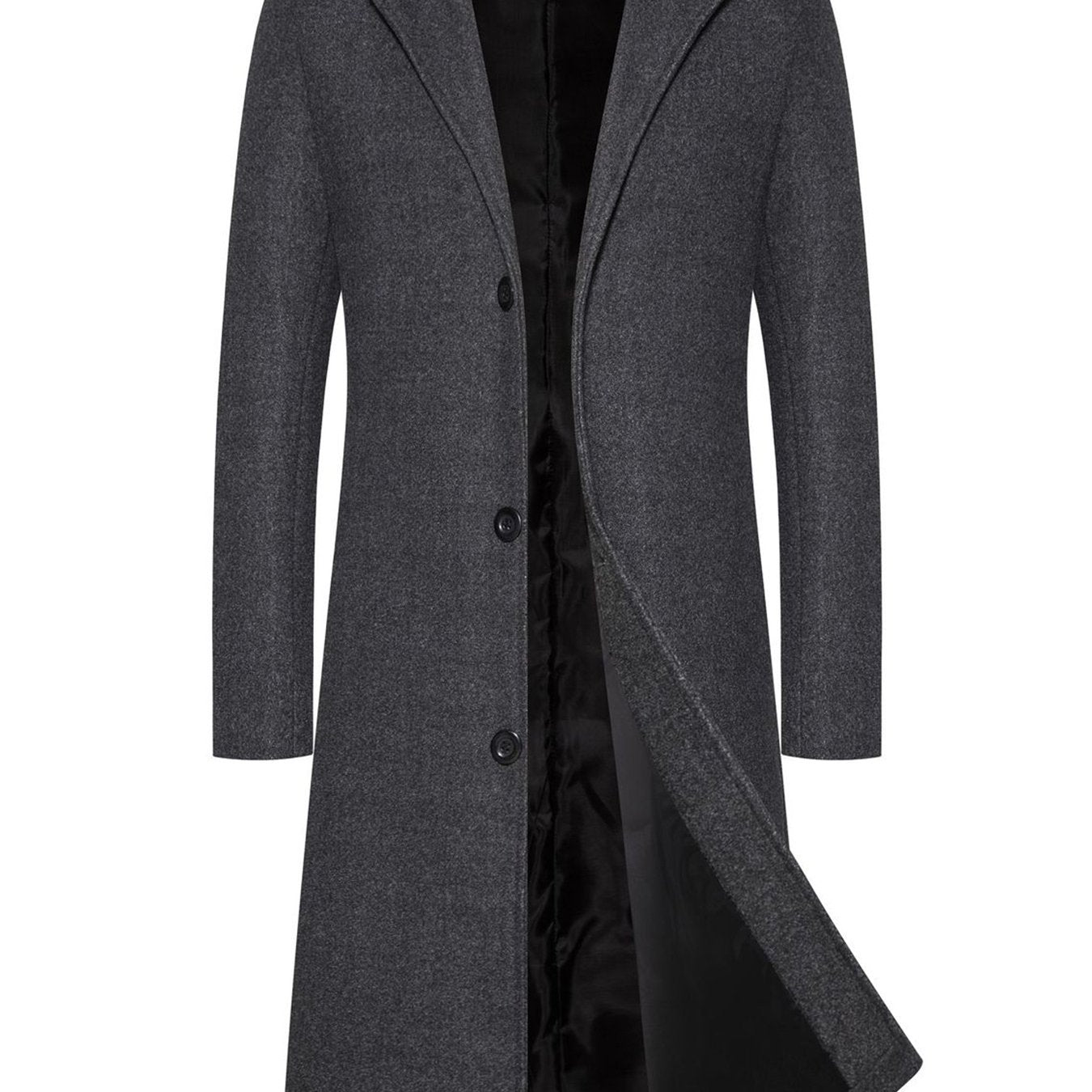 2024 Men's Slim-Fit Mid-Length Coat from Europe and America.