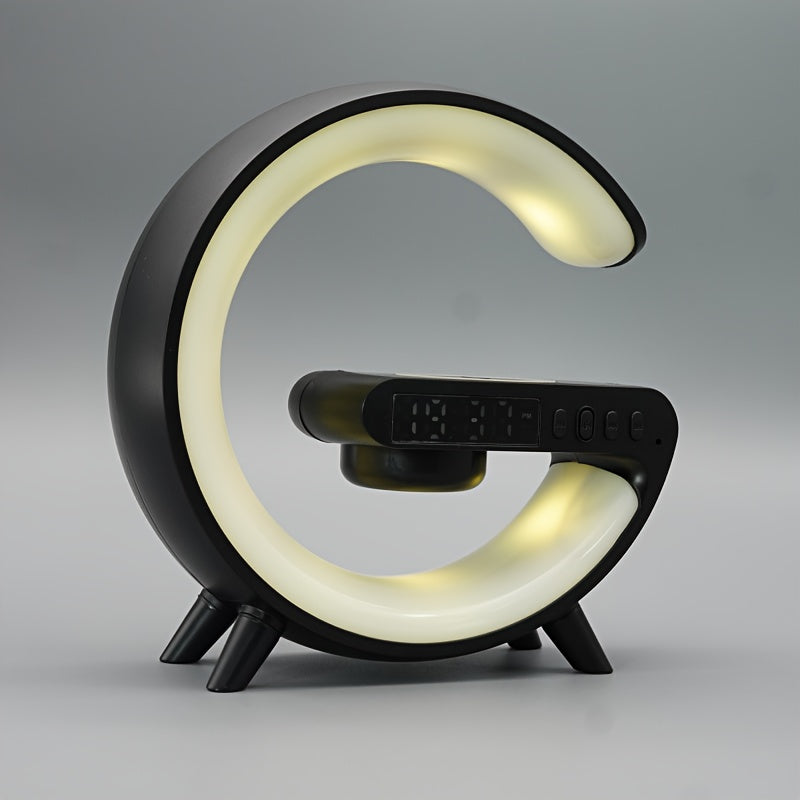 Wireless Music Table Lamp with Time Display, Alarm & Rechargeable LED Light for Home Office