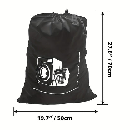 Bestselling Heavy Duty Oxford Fabric Laundry Bag, 50.04cm x 70.1cm, Strong Drawstring Closure, Reusable Black Storage Bag for Toys and Dirty Clothes - Laundry Bags