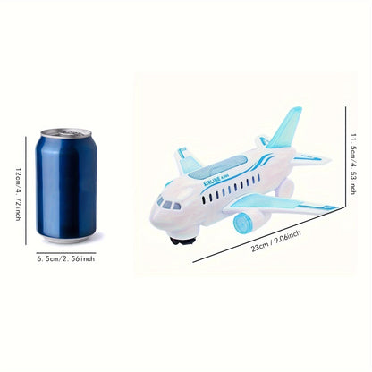 [Top Pick] Fun Airplane-Shaped Toy Featuring Vibrant Lights & Moving Music - Ideal Present for Kids Ages 3 and Up, Requires Batteries (Not included)